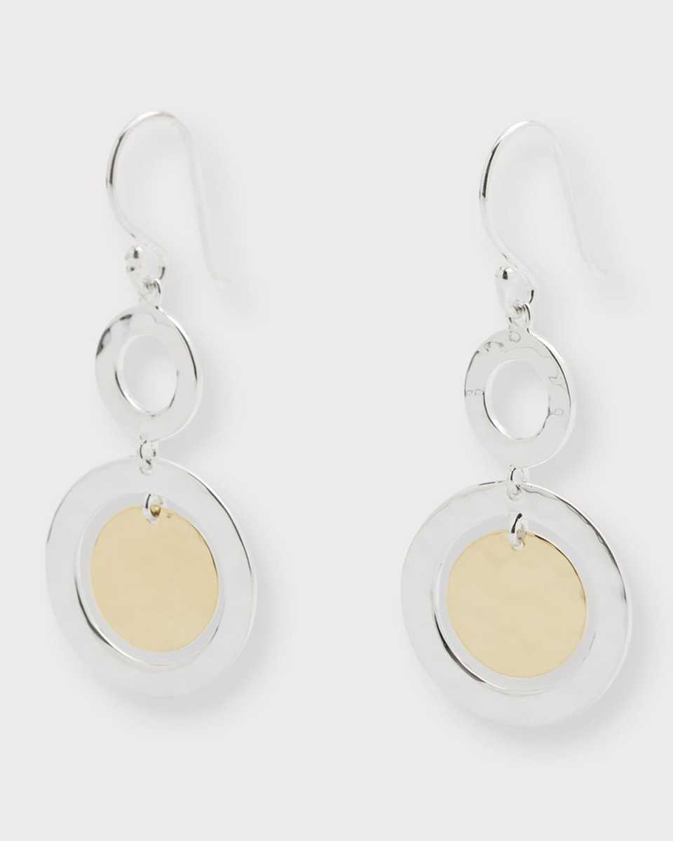 Hammered Small Snowman Earrings in Chimera